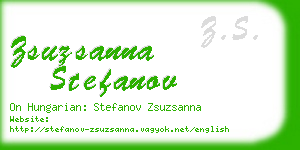 zsuzsanna stefanov business card